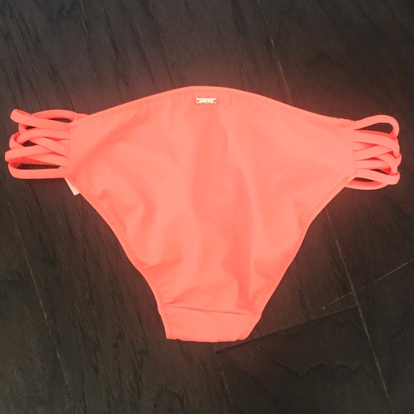 VS Pink Neon Orange Bikini Bottom - Picture 3 of 3